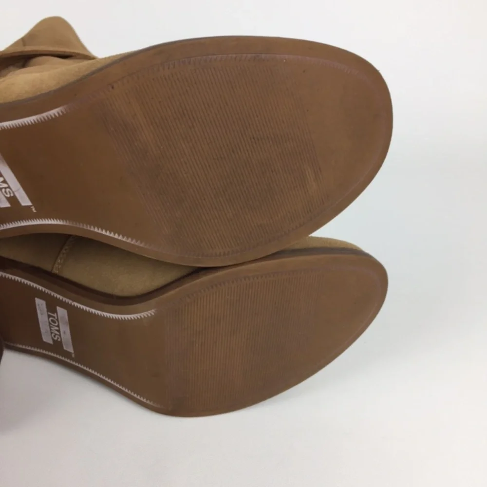 Toms Mila Toffee Suede Leather Ankle Wrap Bootie 8.5